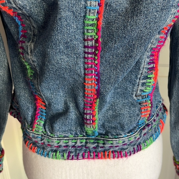 Guess Hand Embellished Jean Jacket - Picture 10 of 13